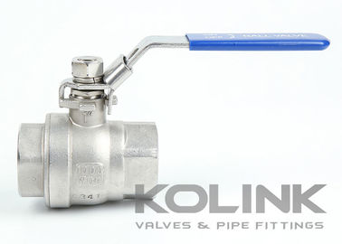 2 조각 볼 밸브 BSPT NPT 1000PSI 전체 구멍 CF8 CF8M 스테인리스 스틸