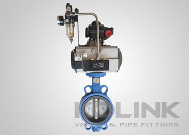 Pneumatic 가동 중심 나비 밸브 종료 및 스프로싱 작업