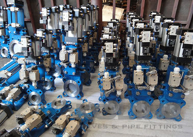 포지셔너와 제한 스위치와 함께 Pneumatic Knife Gate Valve